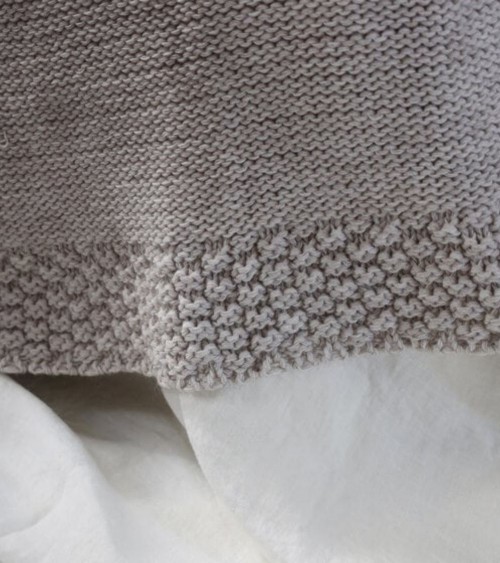 bordo lavorato a maglia plaid bianco latte
