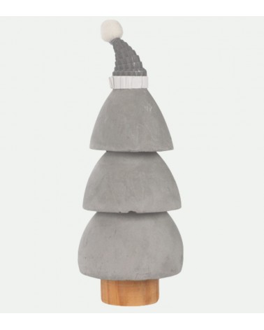 Albero di Natale in cemento con cappellino