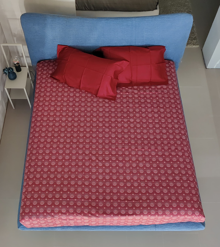 Copripiumino flou escape rosso