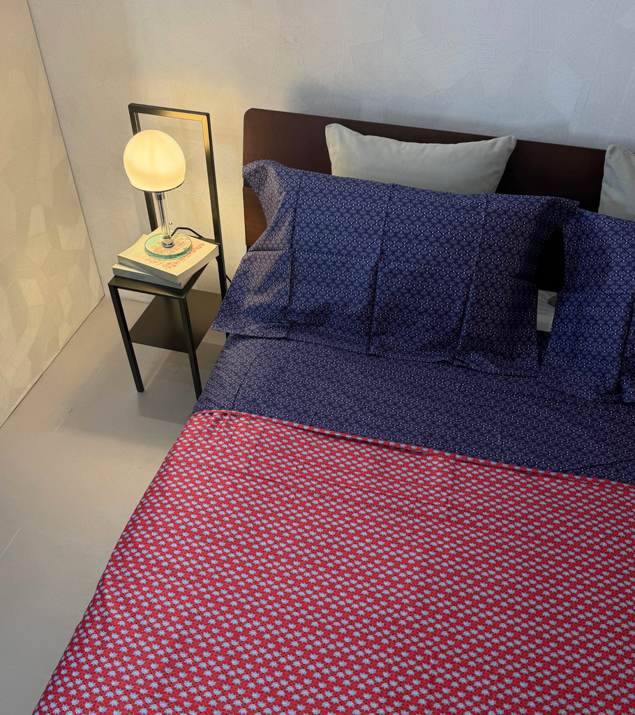 Copripiumino Flou miss rosso blu