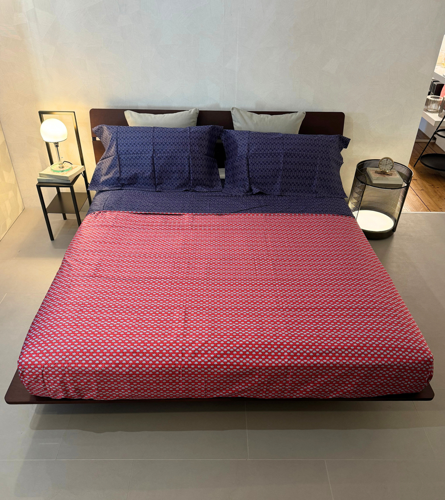 Copripiumino Flou miss rosso blu casa