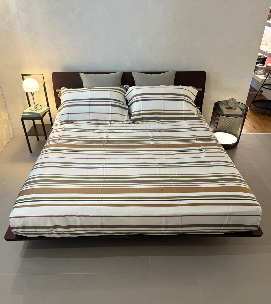 Copripiumino matrimoniale beige flou