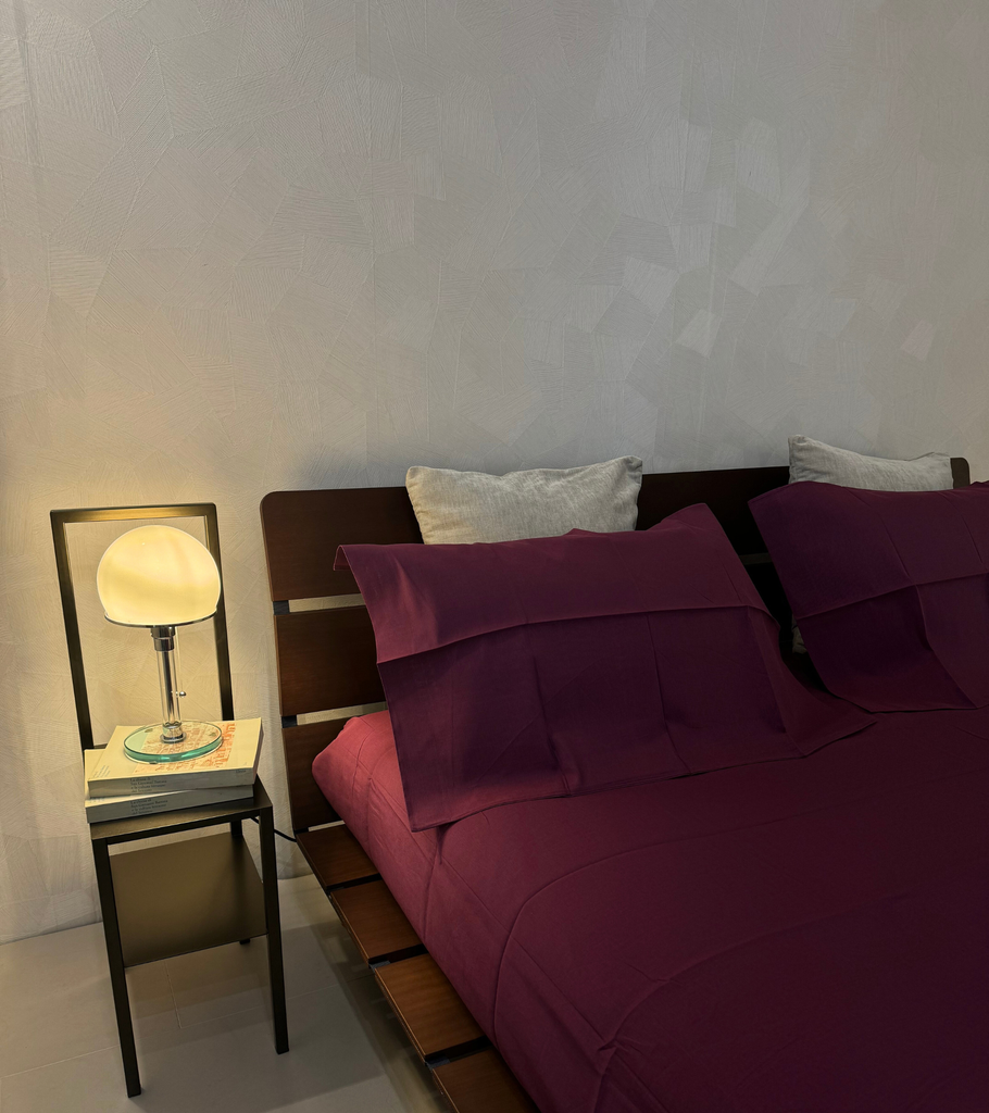 Copripiumino tinta unita Vinaccia Viola Flou casa