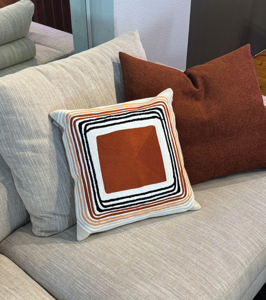 Cuscino cassie terra cotta quadrato