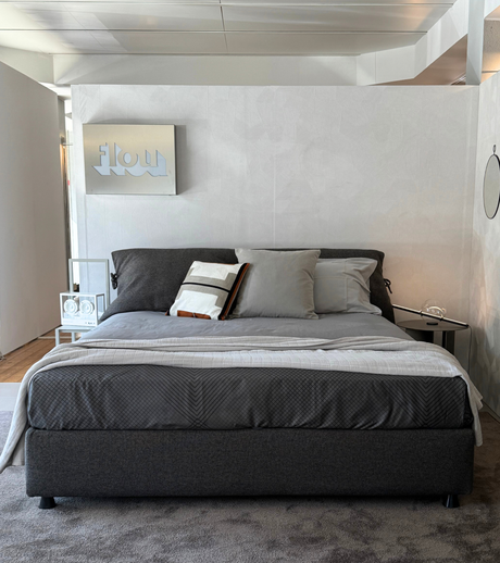 LETTO NATHALIE FLOU GRIGIO