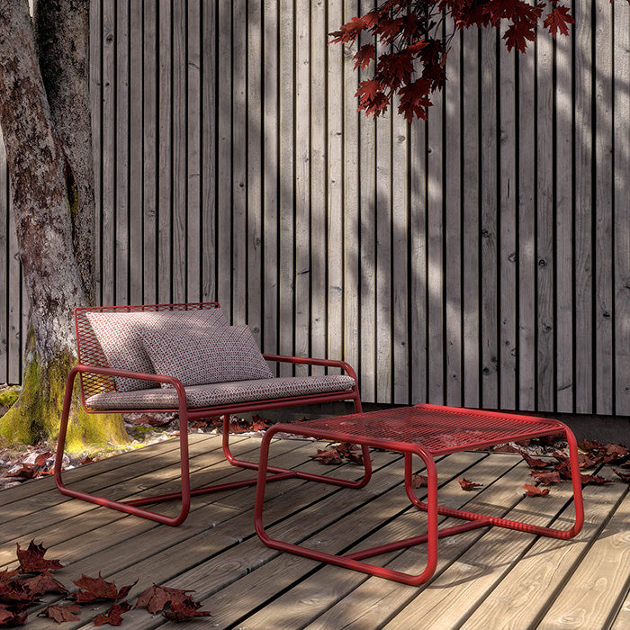 LOLITA Rosso poltrona e pouf outdoor