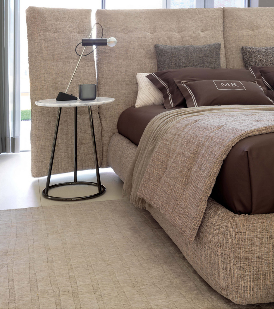 Letto matrimoniale trapuntato flou