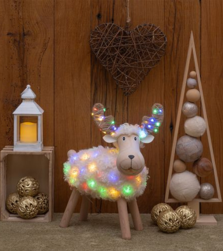 PECORENNA H45  Bianca natalizia multicolor