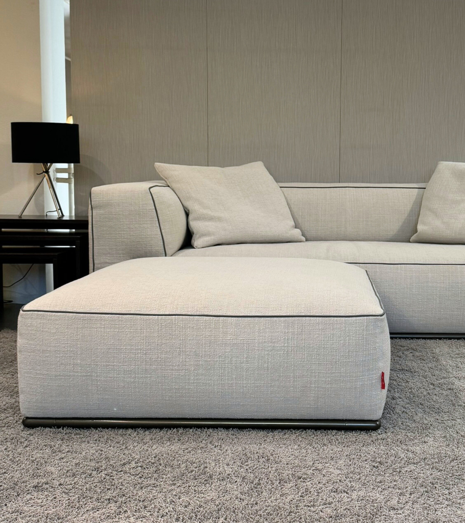 Perry divano Flexform bianco ecopelle tessuto ethan