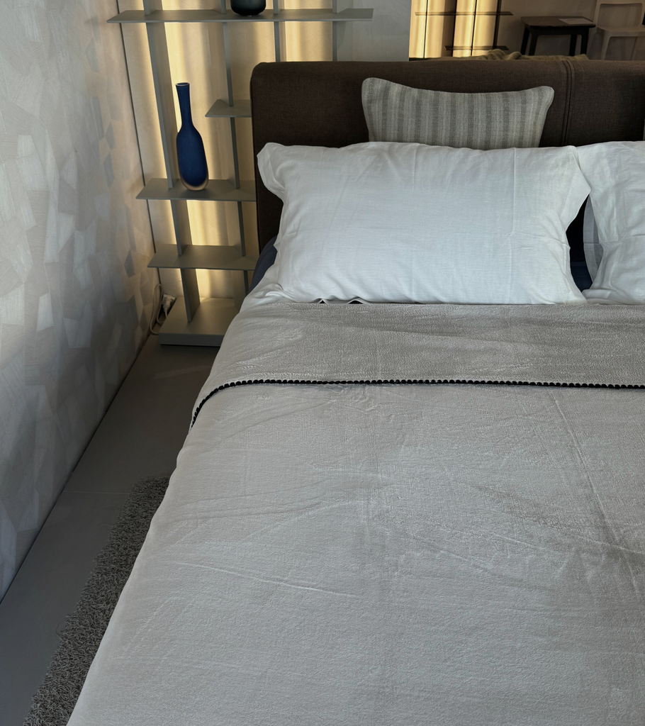 Plaid  lino colore neutro