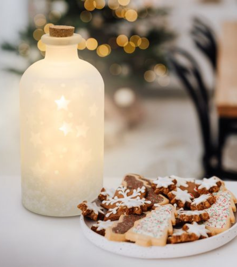 bottiglia cupola media stelle natale  decorazione