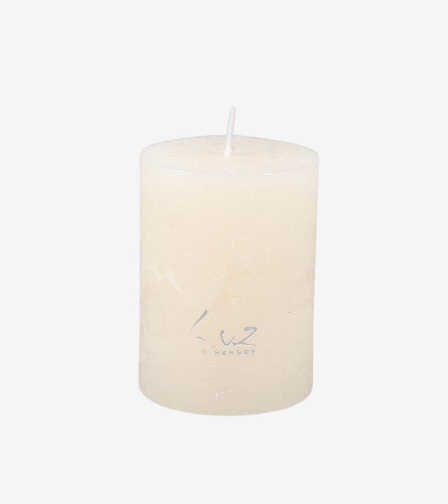 candela bianca effetto marmo piccola