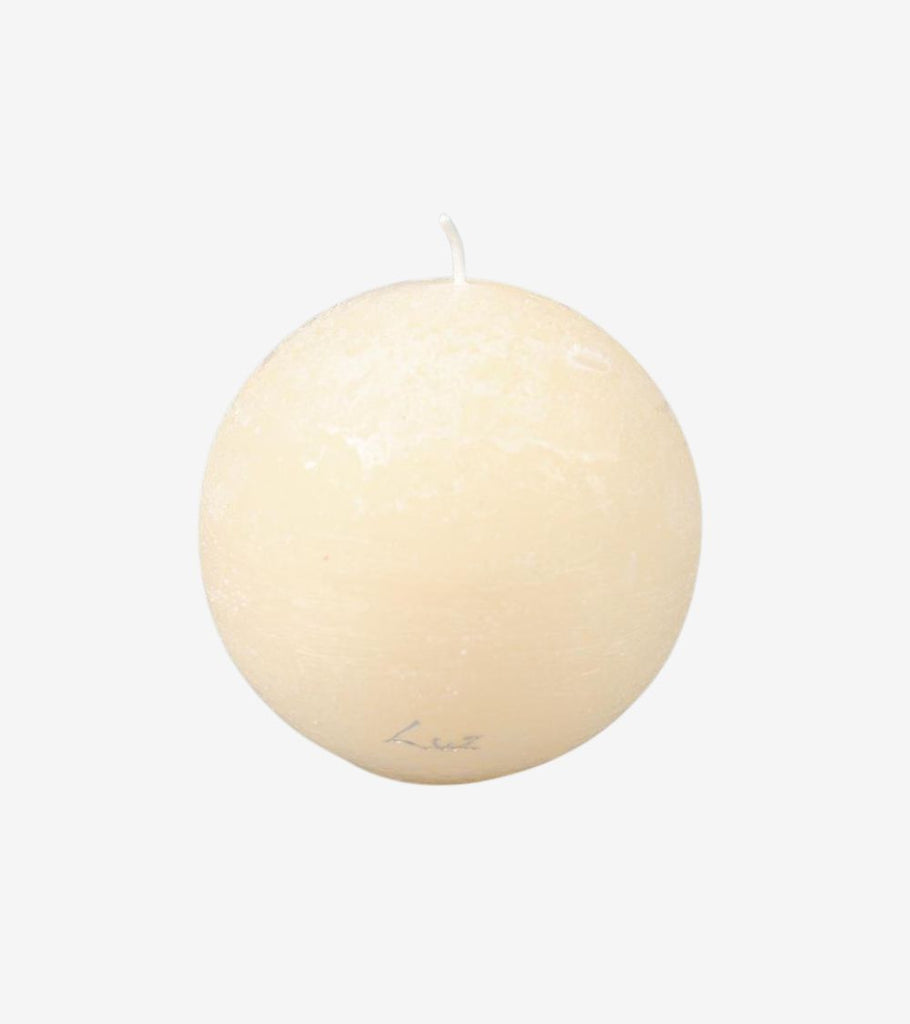 candela bianca effetto marmo sferica
