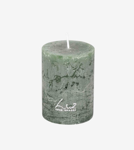 candela verde effetto marmo piccola