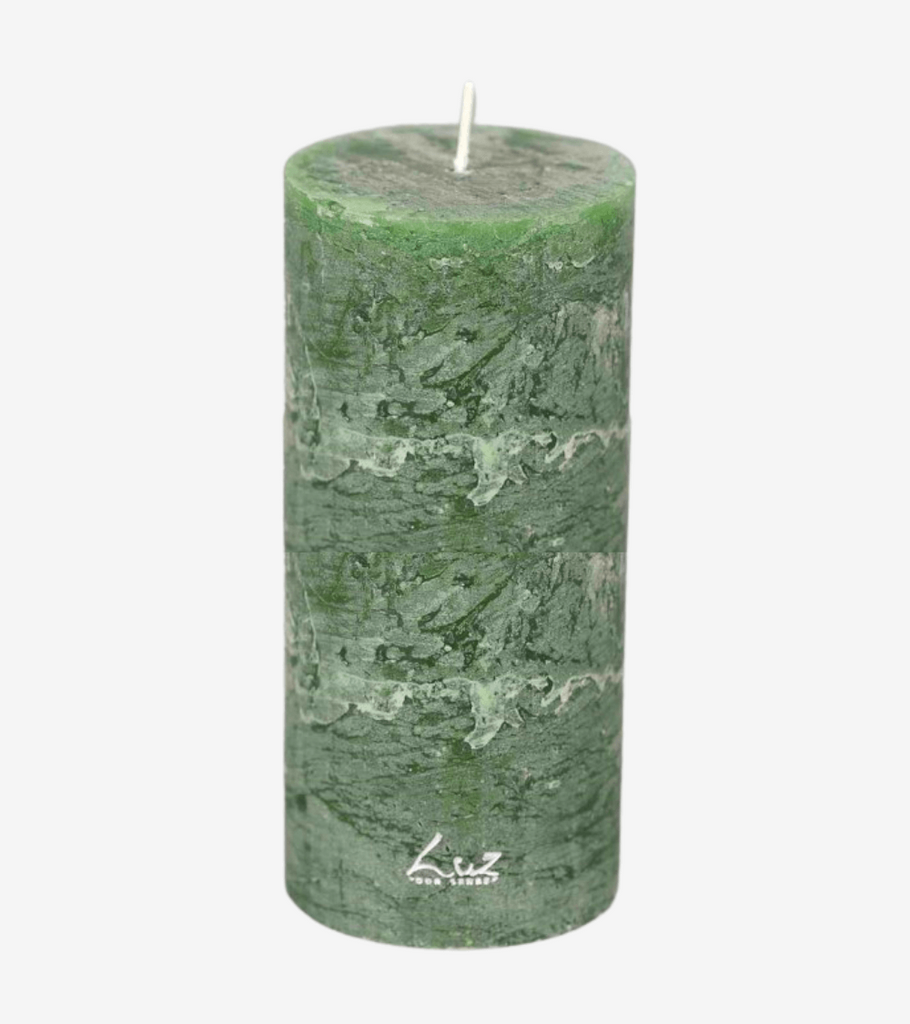 candela verde effetto marmo