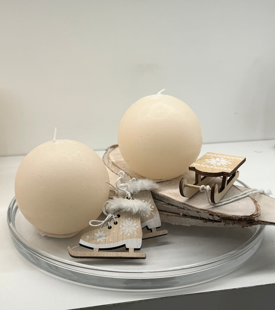 candela bianca sferica