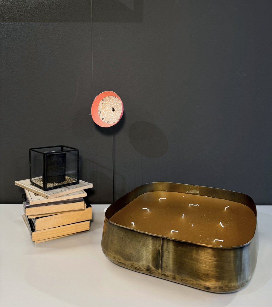 candela grande in ottone oro