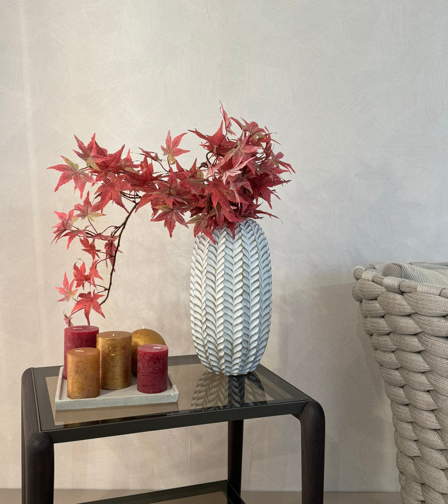 candela sfera oro e rosso