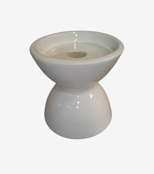 Candeliere ceramica bianca