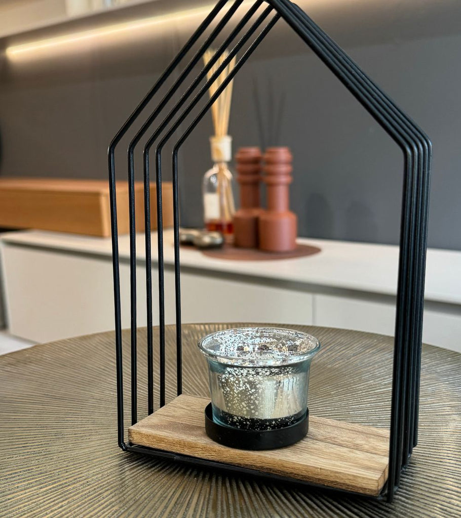 Casetta in Metallo Portacandela