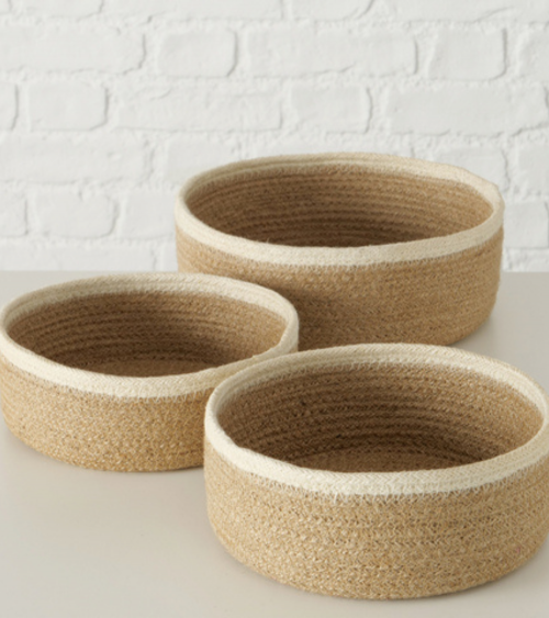 Cesta in juta con bordo