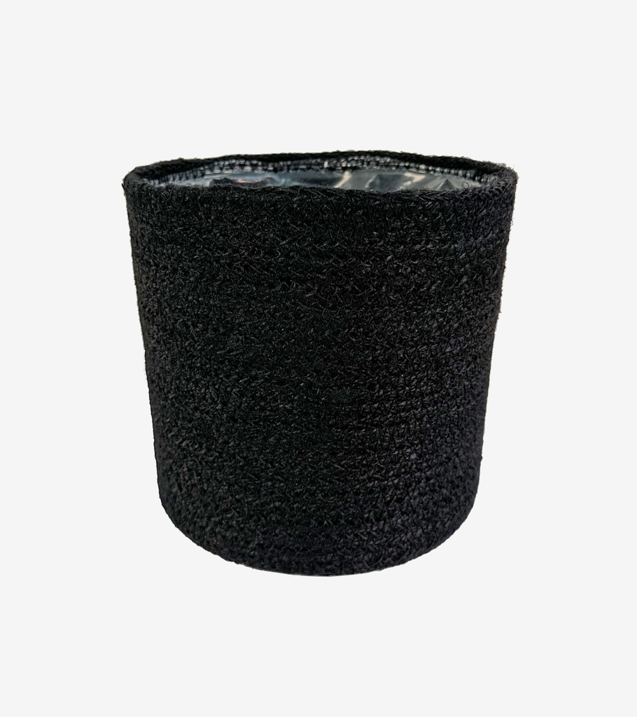 cesto juta grande nero