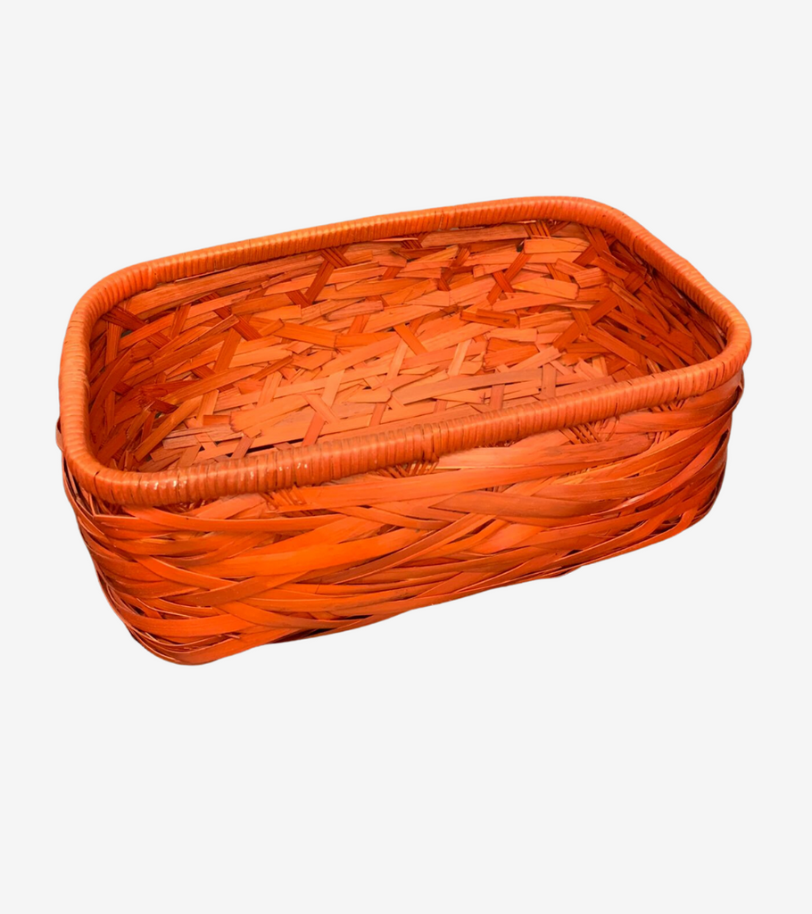 cesto rettangolare arancione
