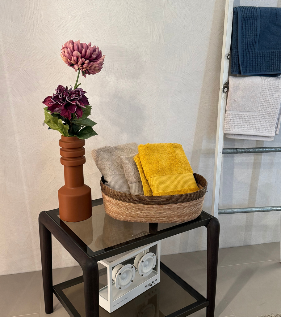 cesto ovale marrone casa bagno