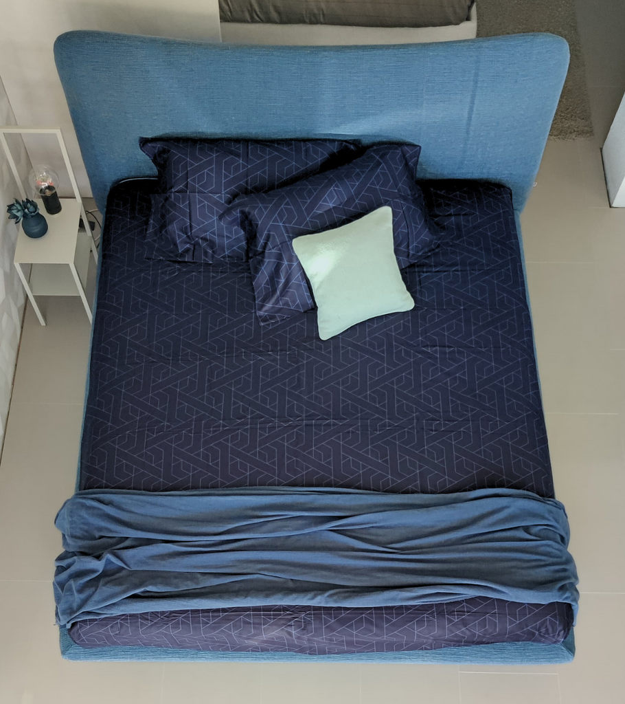 completo biancheria flou blu oslo