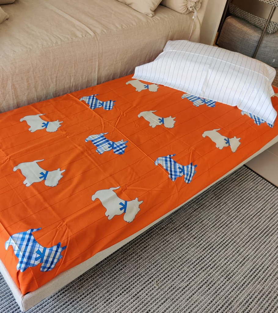 copripiumino doggy arancio flou