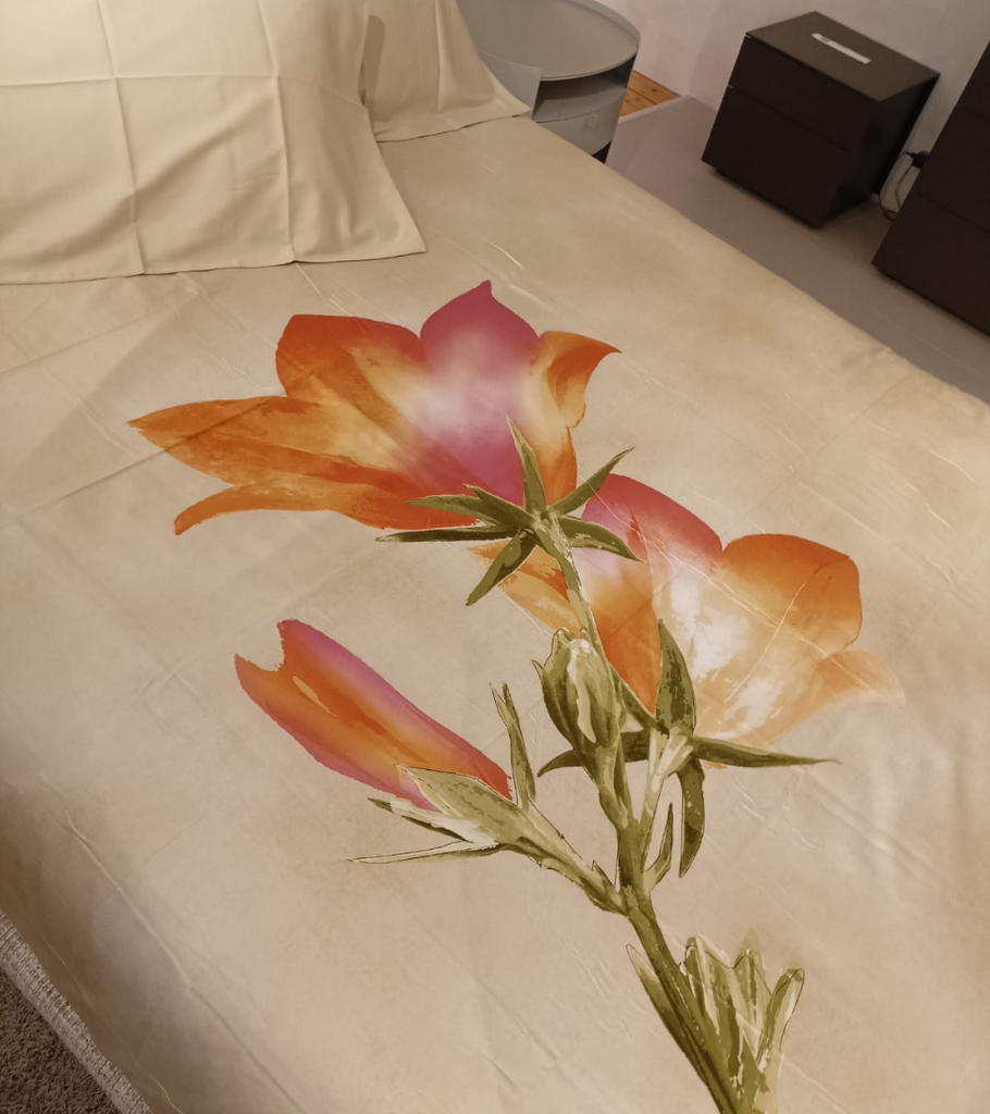 copripiumino flou arancione romanza