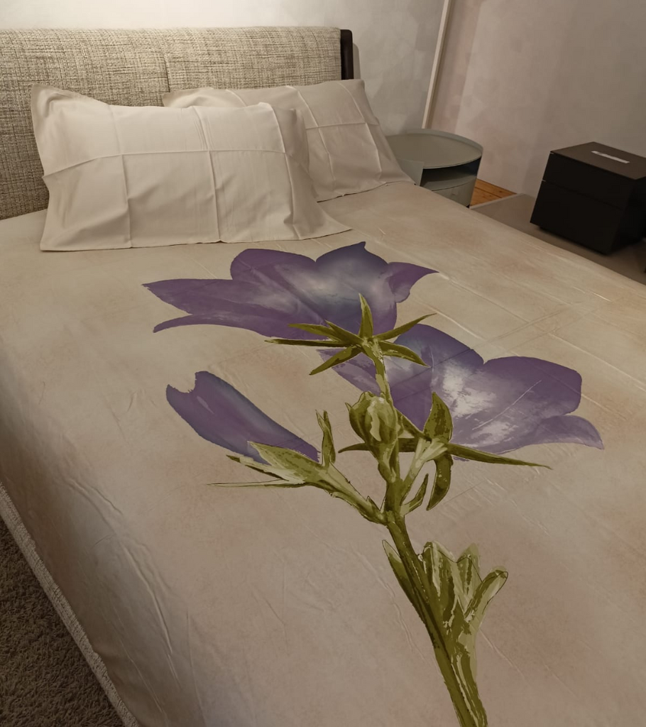 copripiumino flou malva romanza