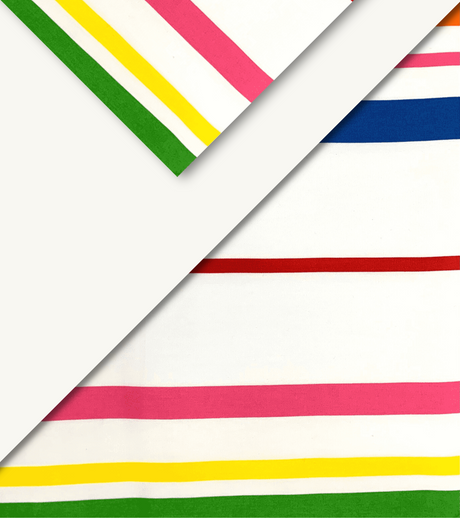 copripiumino flou rigato vela rosa