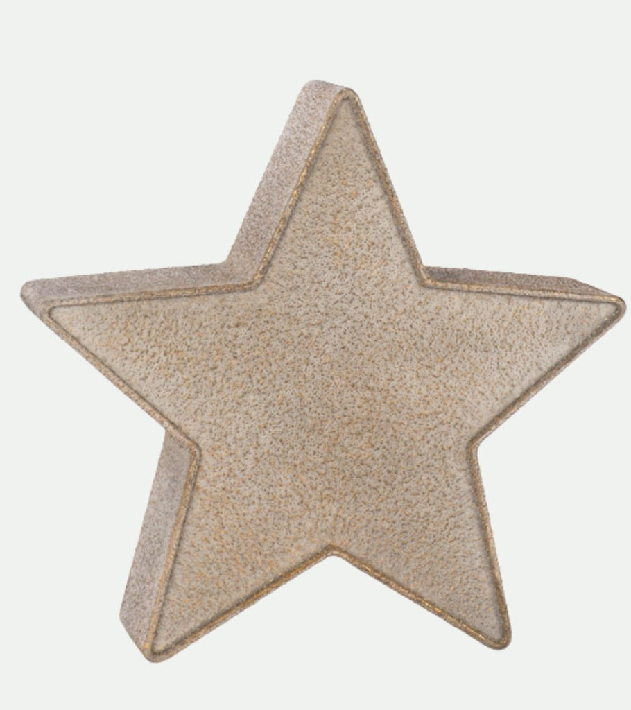 decorazione stella metallo natale