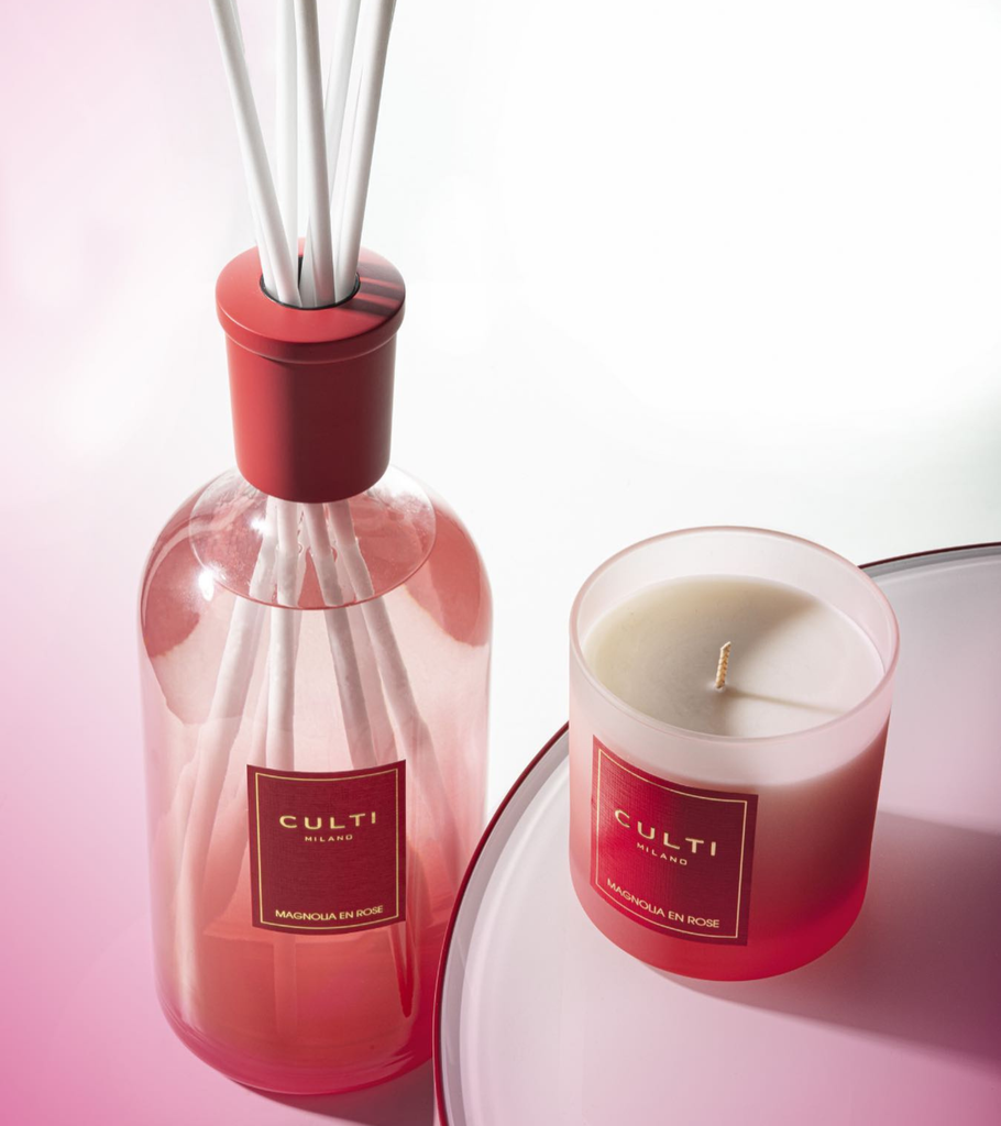 diffusore stile e candela magnolia en rose