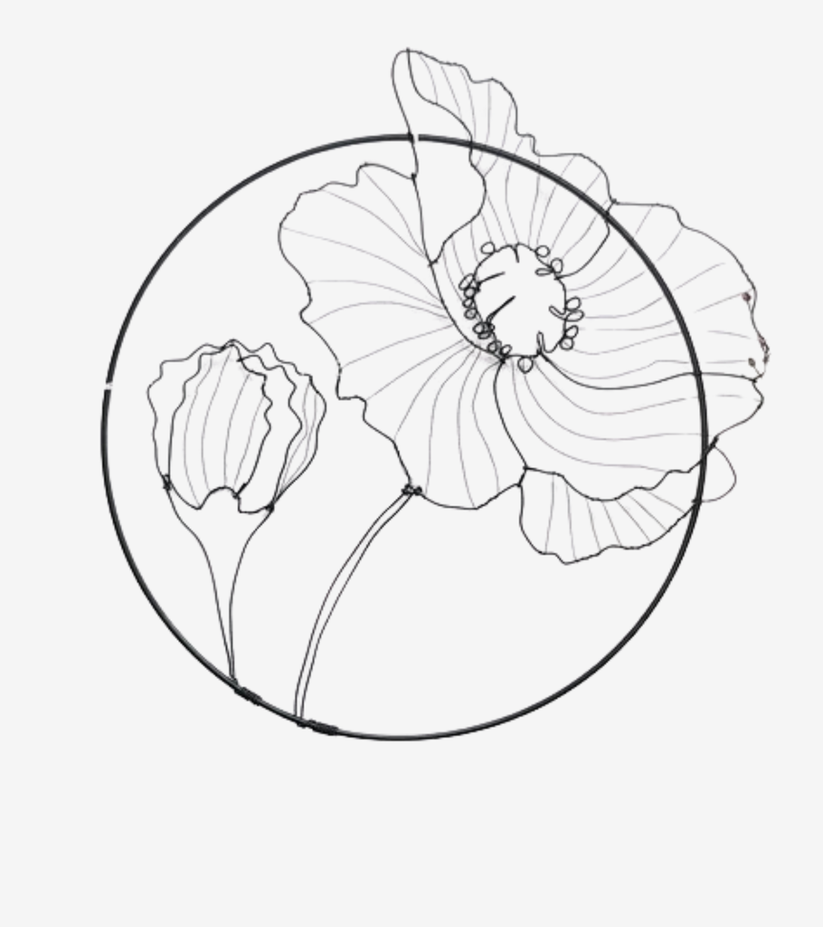 fiore cerchio decorazione a muro 30cm