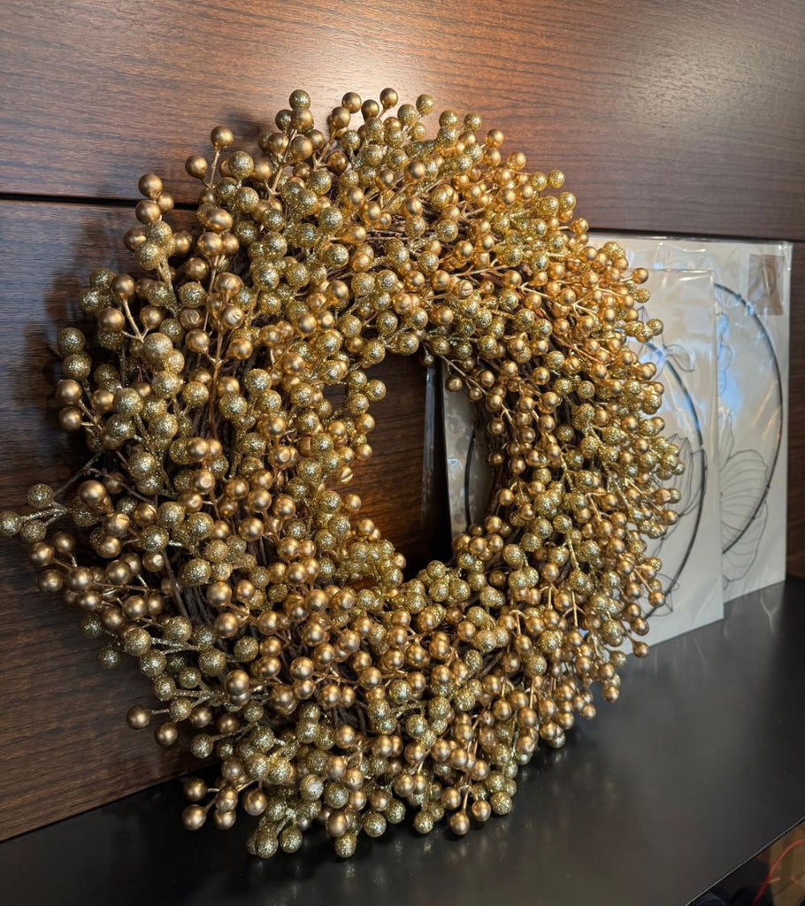 Ghirlanda bacche oro