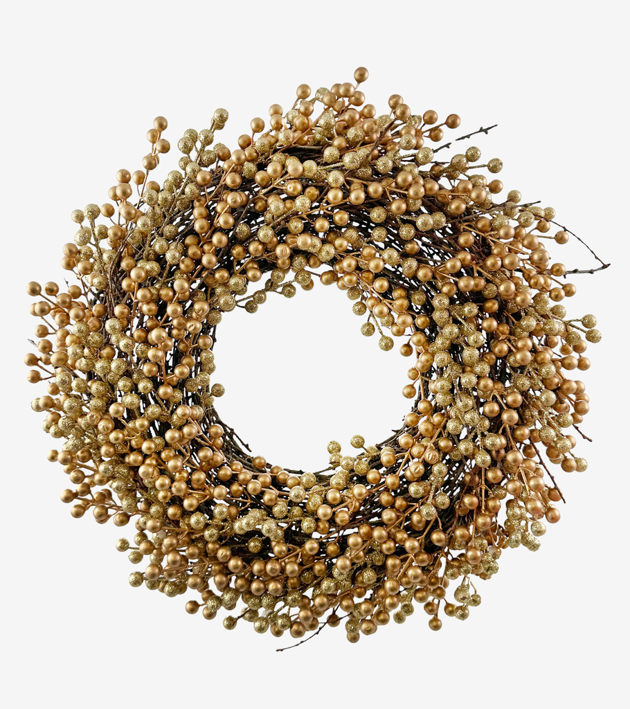 ghirlanda con bacche oro NATALE