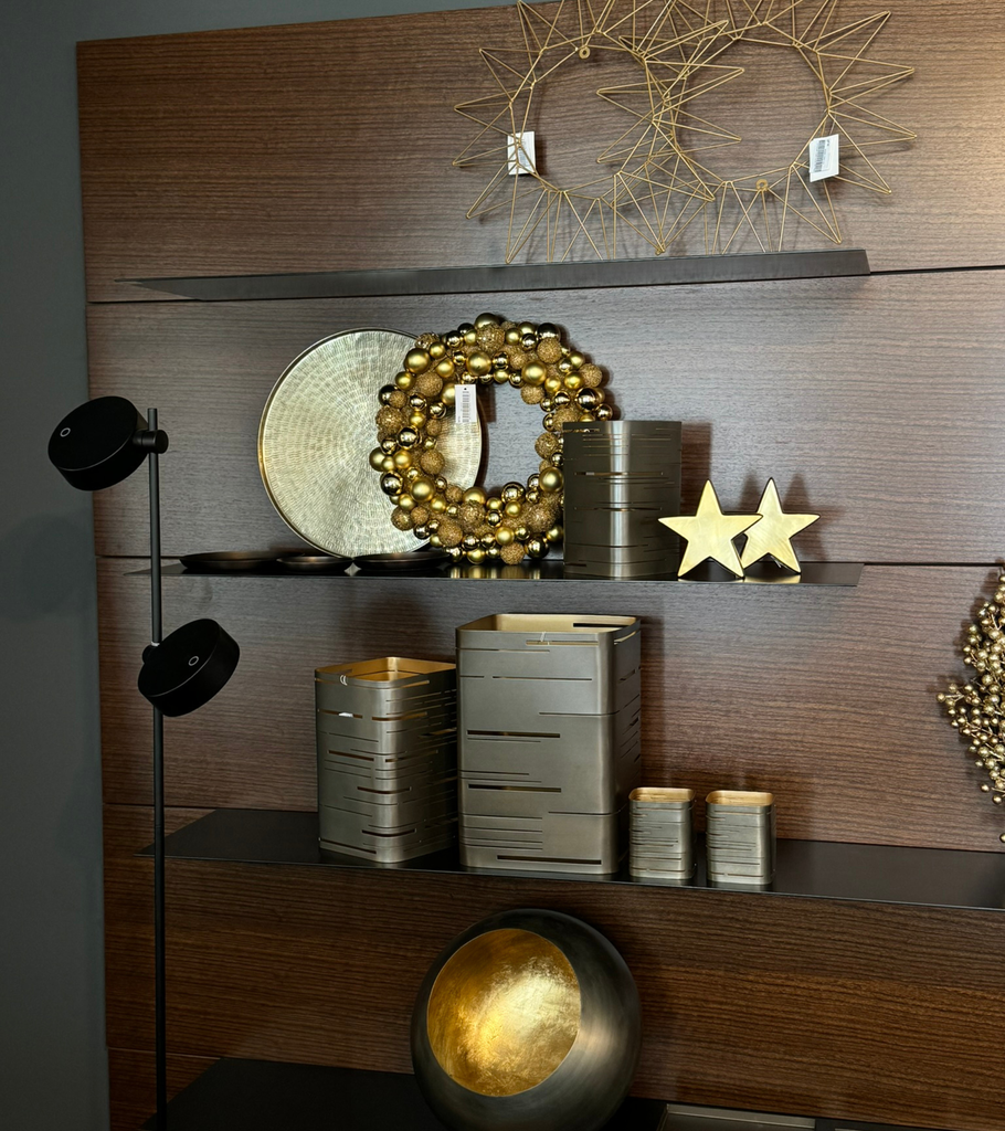 ghirlanda oro e bronzo palline