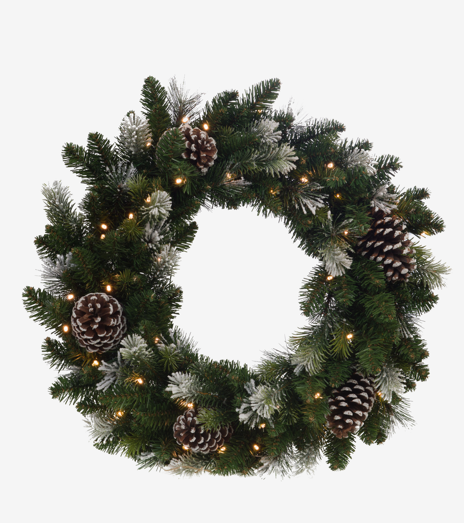 ghirlanda pino verde luci led