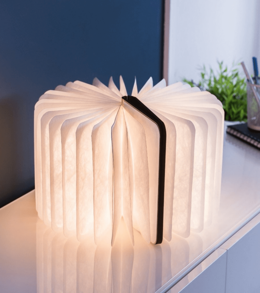 lampada libro legno