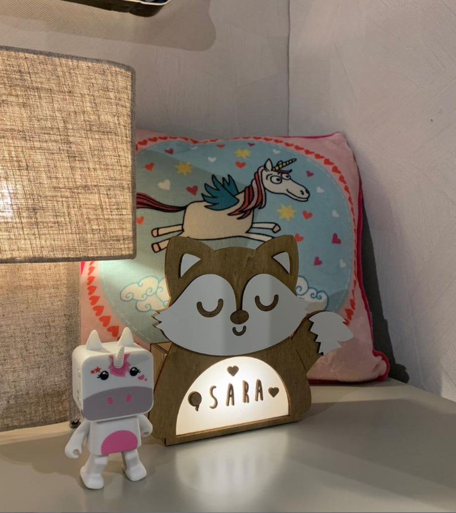 lampada volpe personalizzabile bimbi