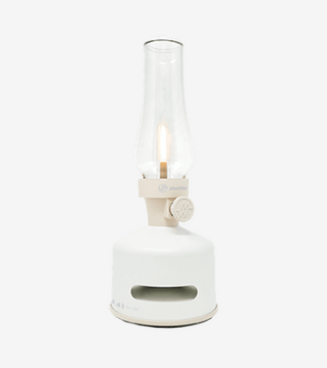 lanterna led cassa bluetooth bianca