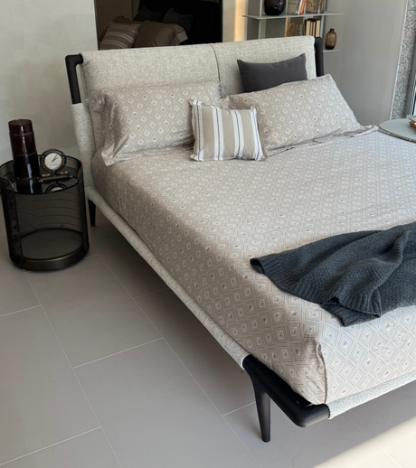 letto gaudi flou bianco marrone