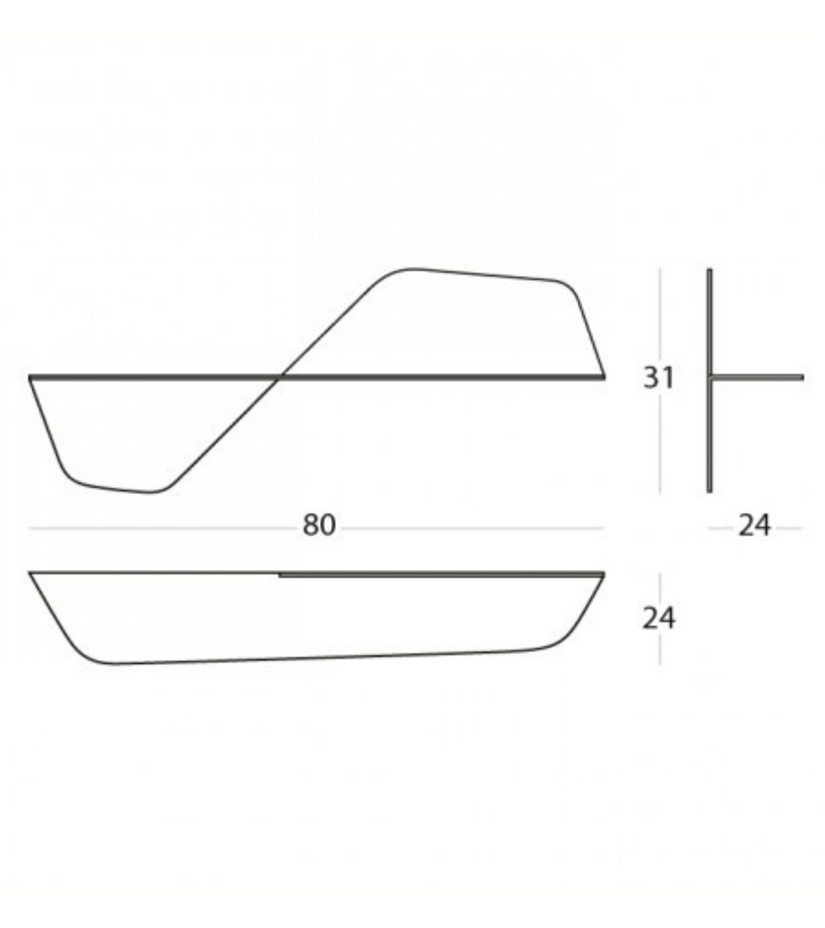 misure mensola flap 800