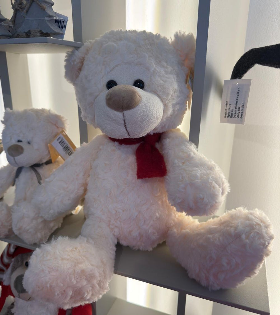 peluche orsetto beige con sciarpa L