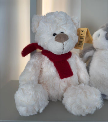 peluche orsetto beige sciarpa L
