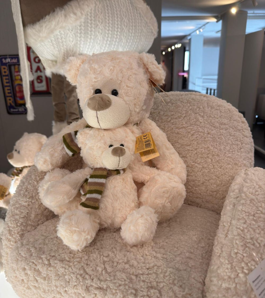 peluche orsetto beige sciarpa