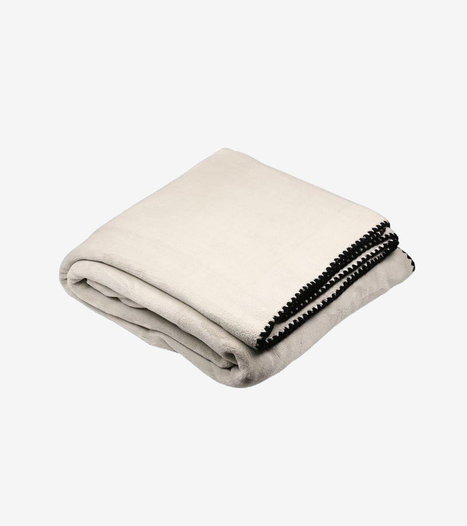 plaid copriletto morbido beige