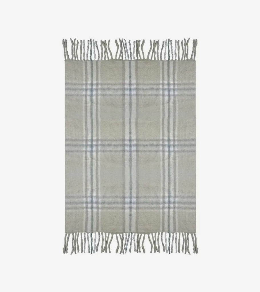plaid frange tortora